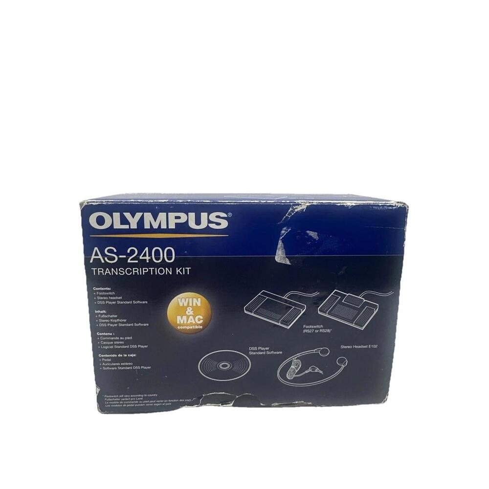 Olympus AS-2400 Transcription Kit Footswitch Transcribe USB missing headphones